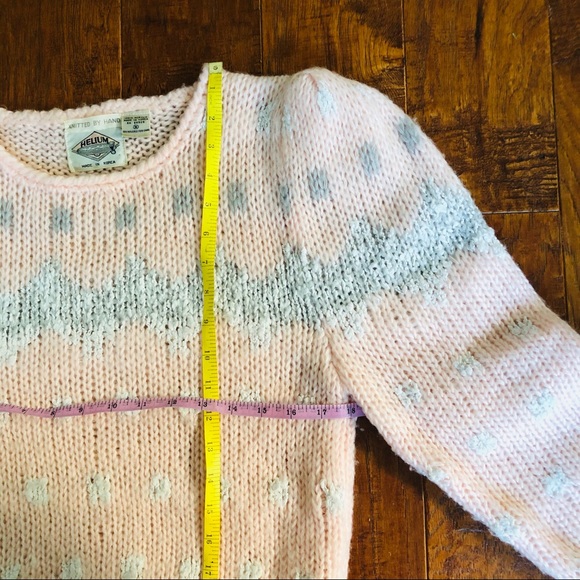 VINTAGE 80s Pastel Cable Knit Sweater - Picture 8 of 10